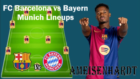 FC Barcelona vs Bayern Munich Lineups