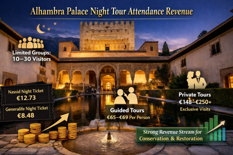 Alhambra Palace Night Tour Attendance Revenue