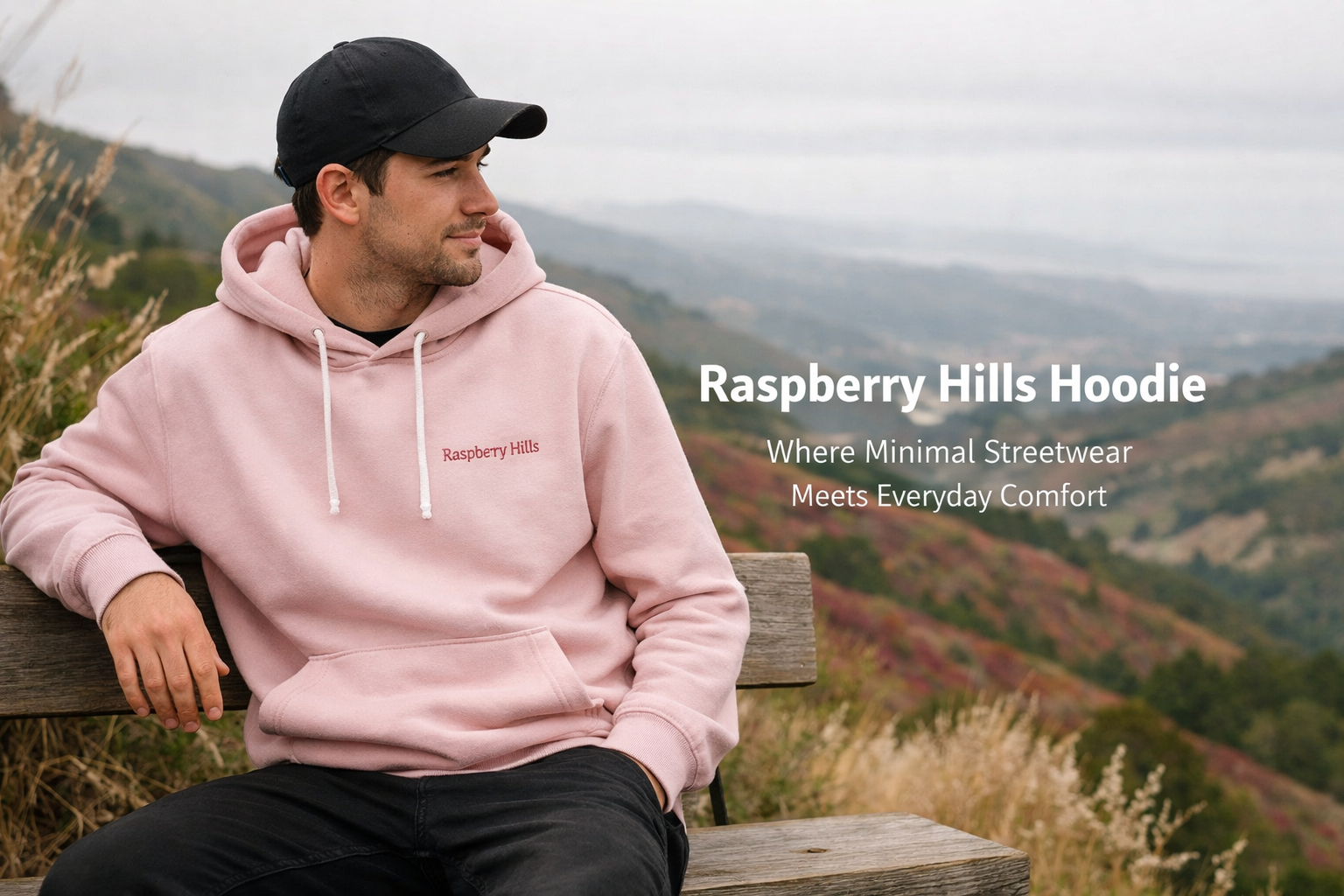 Raspberry Hills Hoodie – Where Minimal Streetwear Meets Everyday Comfort
