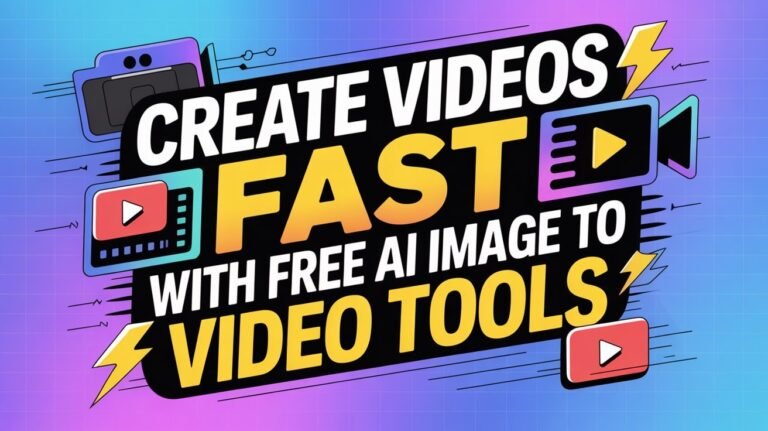 Create Videos Fast With Free AI Image to Video Tools