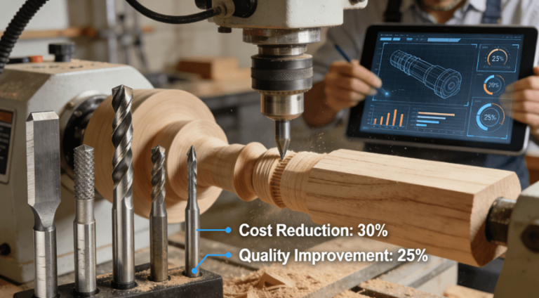 : Precision wood CNC turning tools reducing costs by 30% while enhancing quality for artisanal craftsmen