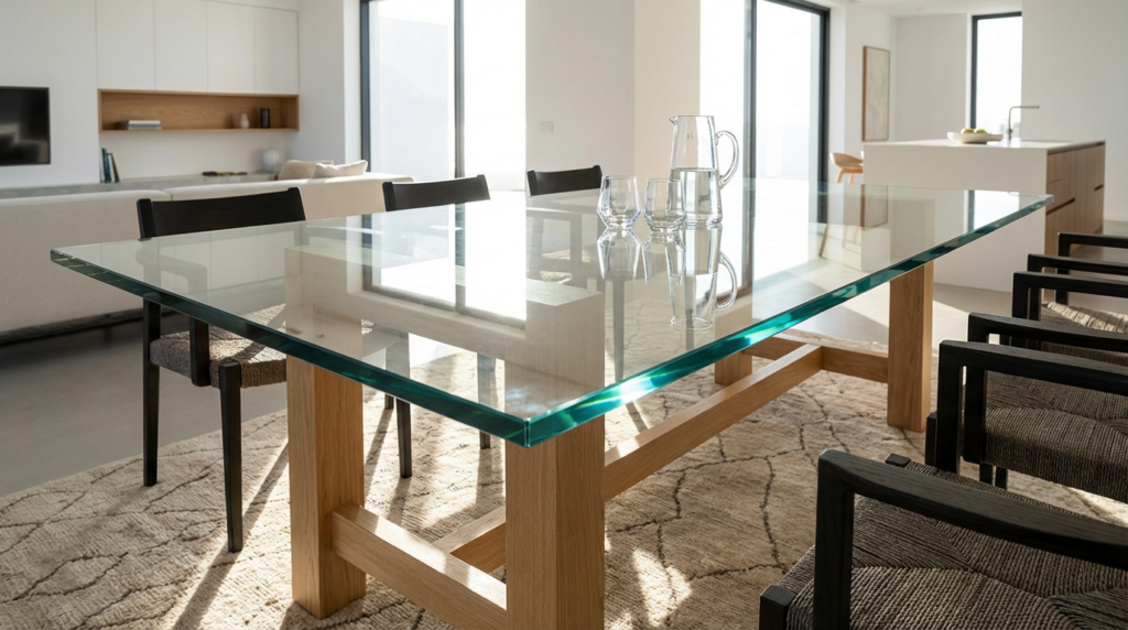 Rectangle Tempered Glass Table
